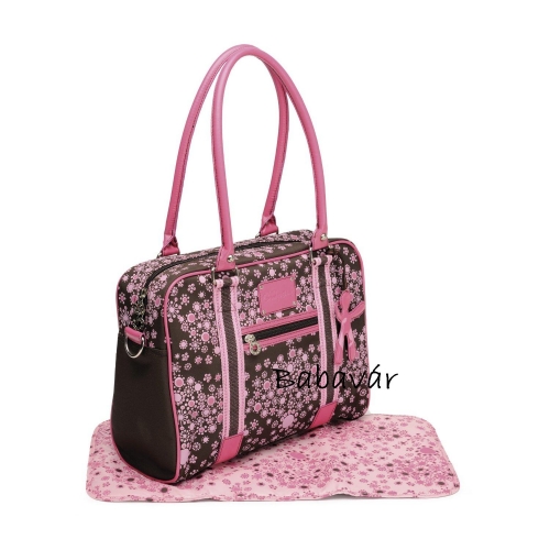 Little Company rózsaszín-barna virágos pelenkázótáska Little Company rózsaszín-barna virágos pelenkázótáska