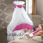 BabyBay baby bölcsőhöz fehér/pink baldachin