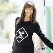 Fekete Baby on Board Kismama felső