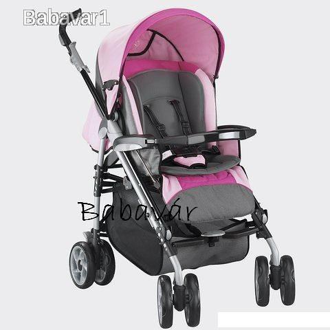 Pink-Szürke Ernyőre csukható babakocsi Pink-Szürke Ernyőre csukható babakocsi