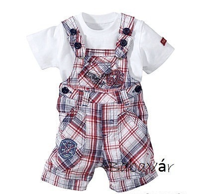 Piros kockás vékony kantáros sort szett Piros kockás vékony kantáros sort szett