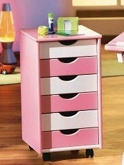 Rózsaszín konténer fából íróasztalhoz Rózsaszín konténer fából íróasztalhoz