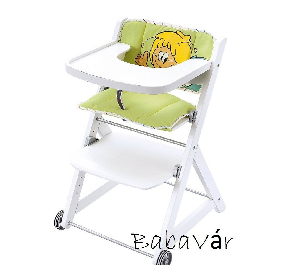 Roba görgös fehér etetőszék párna nélkül Roba görgös fehér etetőszék párna nélkül