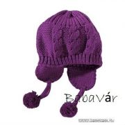 Lila kötött kislány téli sapi H