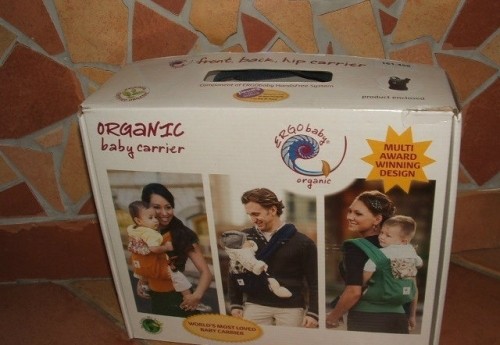 ErgoBaby Organic babahordozó kék/ kockás ErgoBaby Organic babahordozó kék/ kockás