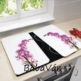 Főzőlap takaró üveglap orhidea mintás nagy Főzőlap takaró üveglap orhidea mintás nagy
