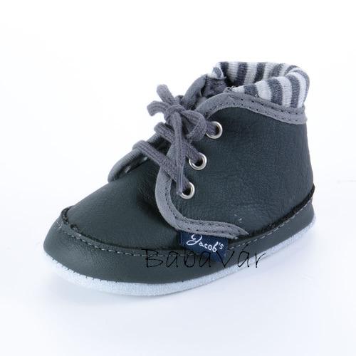 Jacobs sötétszürke baba bőr cipő Jacobs sötétszürke baba bőr cipő