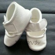 Jacobs fehér baba bőr cipő