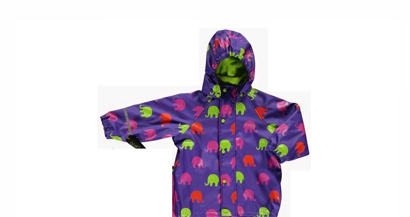 Celavi Lila elefántos polár bélélses esőkabát Celavi Lila elefántos polár bélélses esőkabát