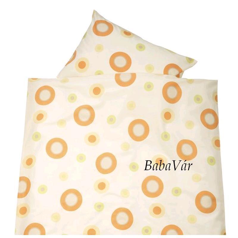 Alvi narancs karikás paplan párna huzat szett bölcsőbe Alvi narancs karikás paplan párna huzat szett bölcsőbe