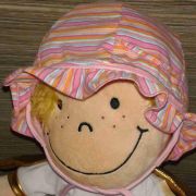 Maximo rózsaszín csíkos baba pamut kalap