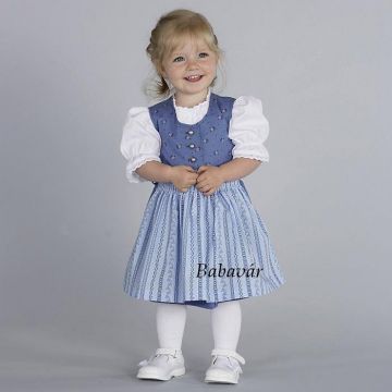 Turi Landhaus Német nemzetiségi kislány ruha Drindl kék