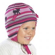 Maximo rózsaszín csíkos őzikés kötött sapi Maximo rózsaszín csíkos őzikés kötött sapi