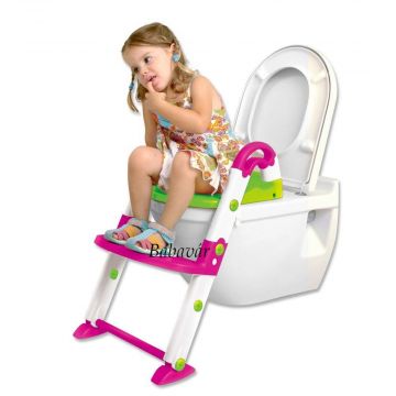 Rotho Kids Kit 3 az 1-ben wc szűkítő, fellépő és bili pink/zöld