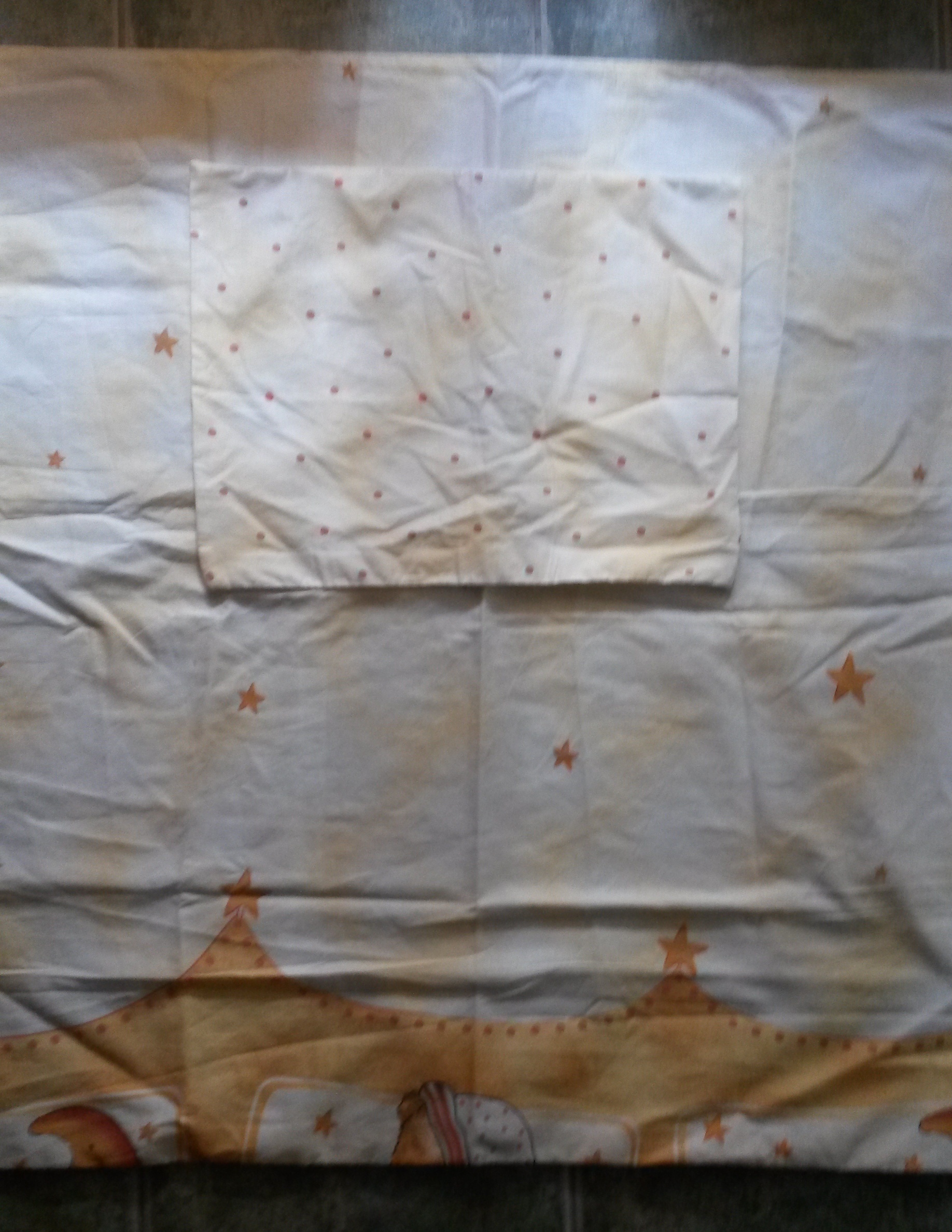 Sárga Csillagos paplan párna huzat szett bölcsőbe Sárga Csillagos paplan párna huzat szett bölcsőbe