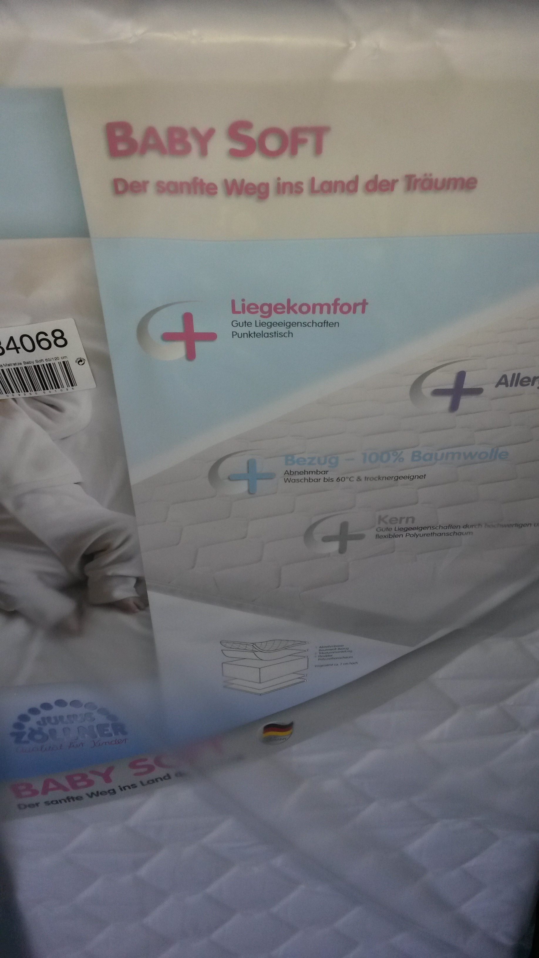 Zöllner kétoldalas matrac Baby Soft 70 x 140 Zöllner kétoldalas matrac Baby Soft 70 x 140