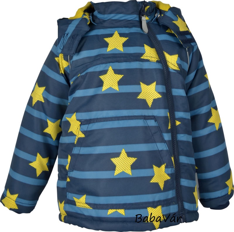 Name it Micco téli kabát kék sárga csíkos/csillagos Name it Micco téli kabát kék sárga csíkos/csillagos