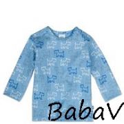 Sanetta kék kutyusos pamut baba felső/pizsama felső Sanetta kék kutyusos pamut baba felső/pizsama felső