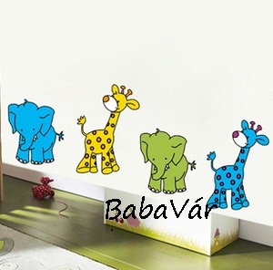 Home Stickers Elefántos/zsiráfos falmatrica Home Stickers Elefántos/zsiráfos falmatrica