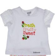 Kanz fehér gyümölcsös kislány póló Kanz fehér gyümölcsös kislány póló