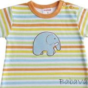 Schnizler elefántos csíkos baba póló