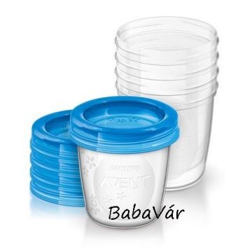 Philips Avent Via new tejtároló edény 180 ml 5 db