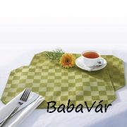 2 Db-os lemosható jackuard textil tányéralátét szett: kiwi