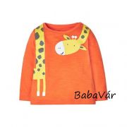 MotherCare narancssárga hosszú ujjú zsiráfos felső