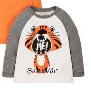MotherCare fehér/szürke hosszú ujjú tigrises felső MotherCare fehér/szürke hosszú ujjú tigrises felső