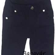Steiff sötétkék macis bélelt puha kord kisfiú babanadrág