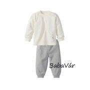 Bornino fehér/szürke nyuszis pamut két részes pizsama