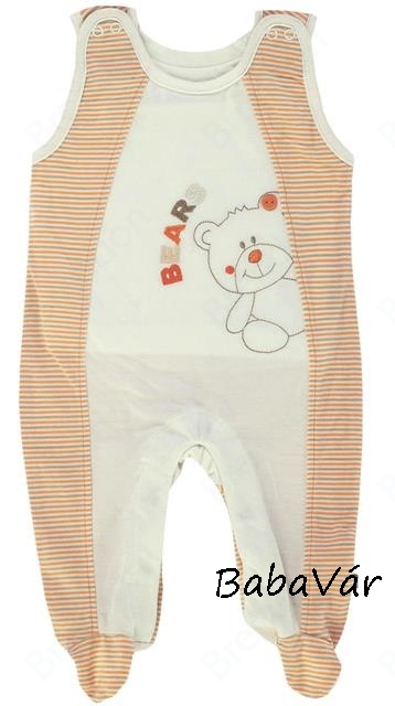 Jacky baby fehér/narancs macis pamut rugi