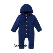 Bornino sötétkék kapucnis gyapjú rugi/overál