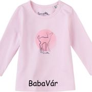 Sanetta rózsaszín őzikés hosszú ujjú felső