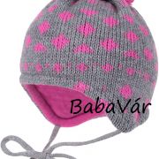 Maximo szürke/pink pöttyös gyapjú baba sapi Maximo szürke/pink pöttyös gyapjú baba sapi