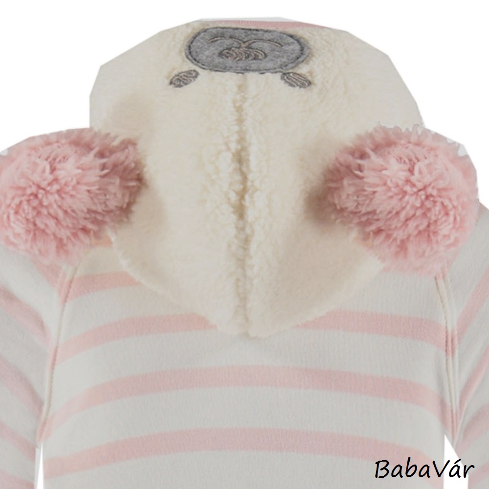 Steiff rózsaszín csíkos macifüles kocsikabát Steiff rózsaszín csíkos macifüles kocsikabát
