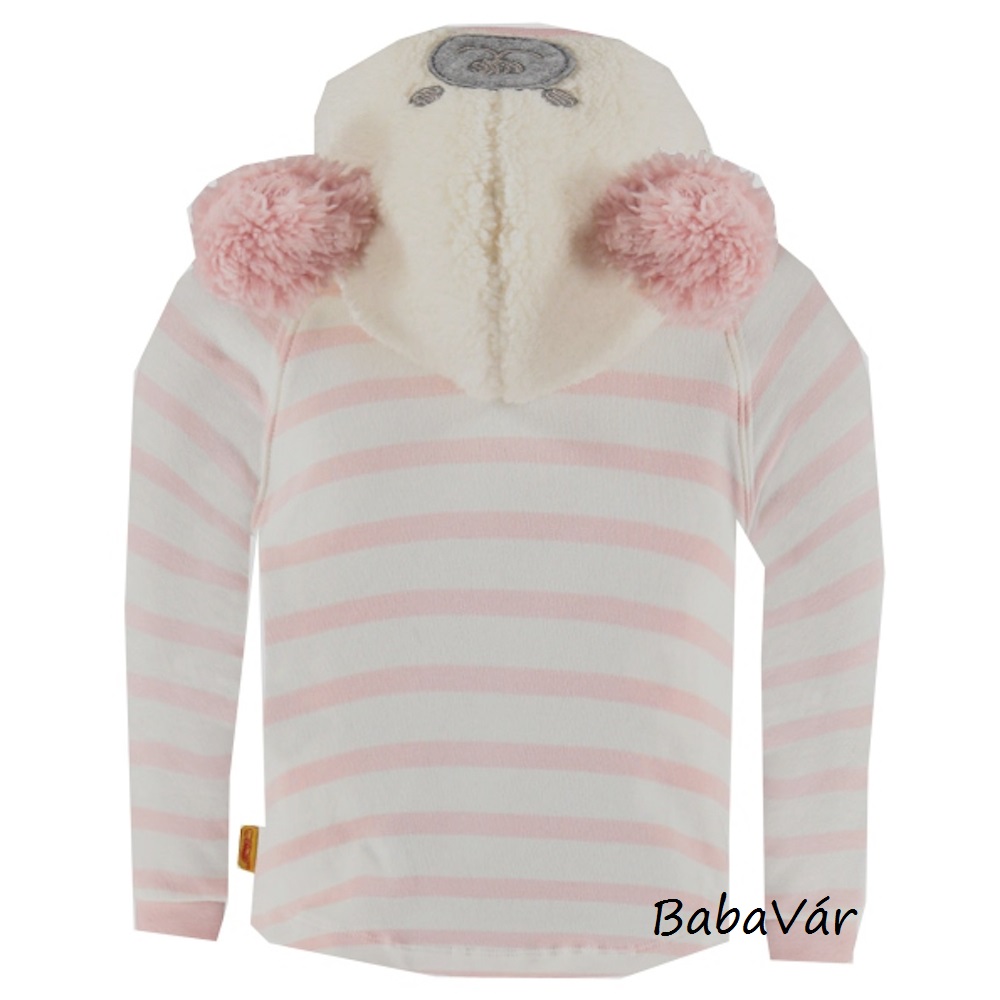 Steiff rózsaszín csíkos macifüles kocsikabát Steiff rózsaszín csíkos macifüles kocsikabát