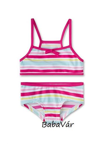 Sanetta rózsaszín csíkos UV szűrős kislány bikini/fürdőruha