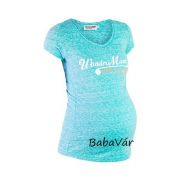 Queen Mum heather aqua kismama póló Queen Mum heather aqua kismama póló