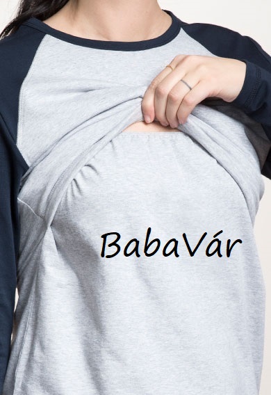 Boob Baseball fekete/szürke Szoptatós felső Boob Baseball fekete/szürke Szoptatós felső