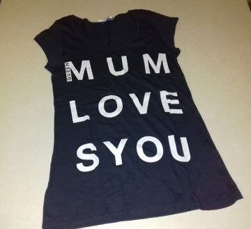 Queen Mum rövid ujjú kismama póló: Love Syou
