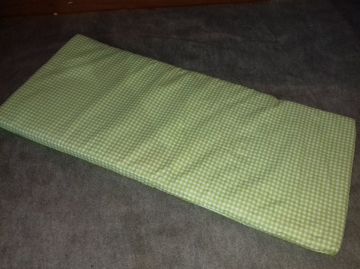 Zöld kockás bölcső matrac 40×90