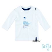 Feetje fehér bálnás/feliratos baba felső Feetje fehér bálnás/feliratos baba felső
