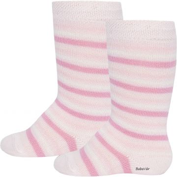 Ewers rózsaszín csíkos baba zokni