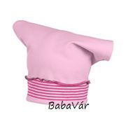 Sterntaler UV50+ rózsaszín csíkos pamut baba fejkendő