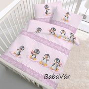 Ido pingvinespamut flanel paplan és párnahuzat szett kiságyba