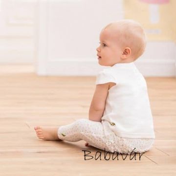 Bornino Confetti Animals fehér fodros popsis legging nadrág babáknak