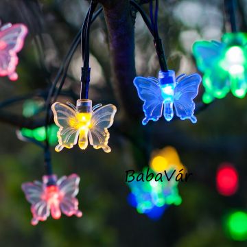 Solár Ledes dekor lámpa pillangó sor