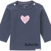 Noppies szívecskés kék hosszú ujjú baba felső