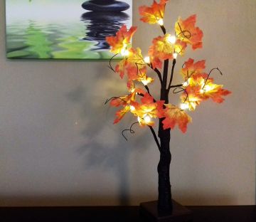 Őszi faleveles ledes világítós dekorációs fa